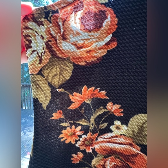 Iris-Floral Halter Bodycon Midi Dress-Size Large-Stretch - Picture 8 of 10